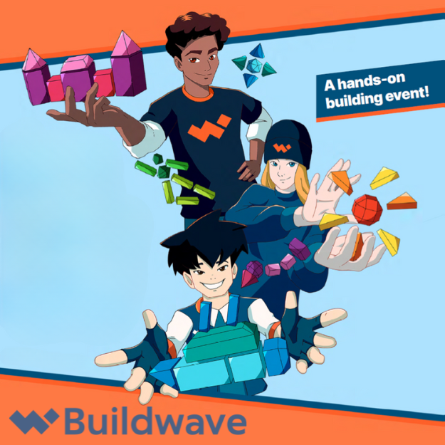 Buildwave: A Hands-on Building Event (Three teens building with LEGOS and blocks)