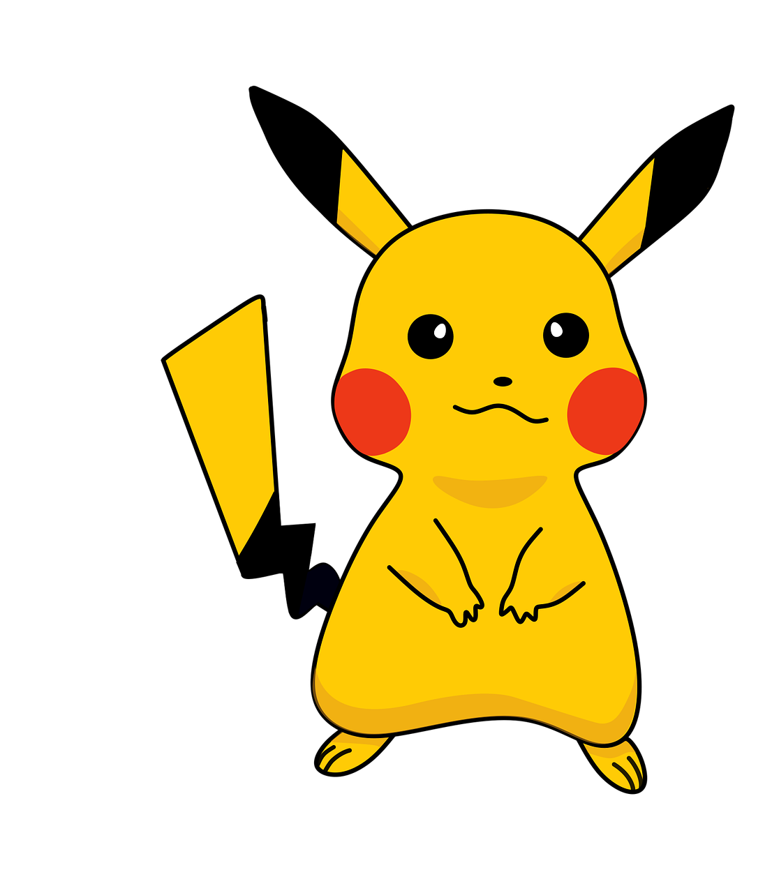 Yellow Pikachu character.