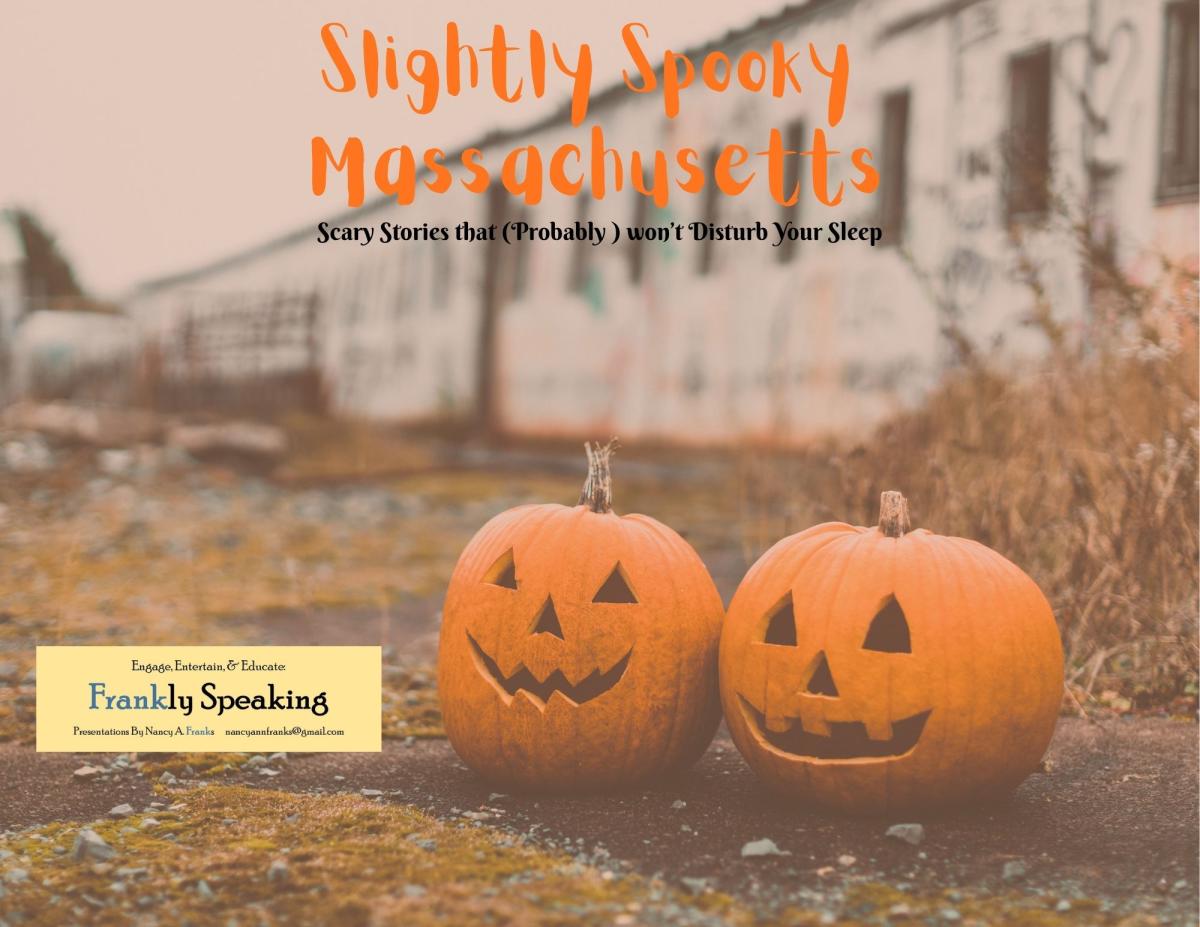 two jack-o-lanterns in front of old building